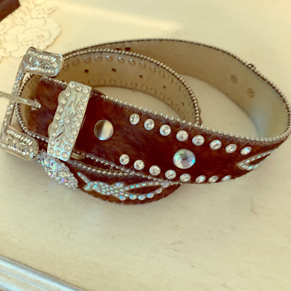 Western Wear glam belt buckle and belt
